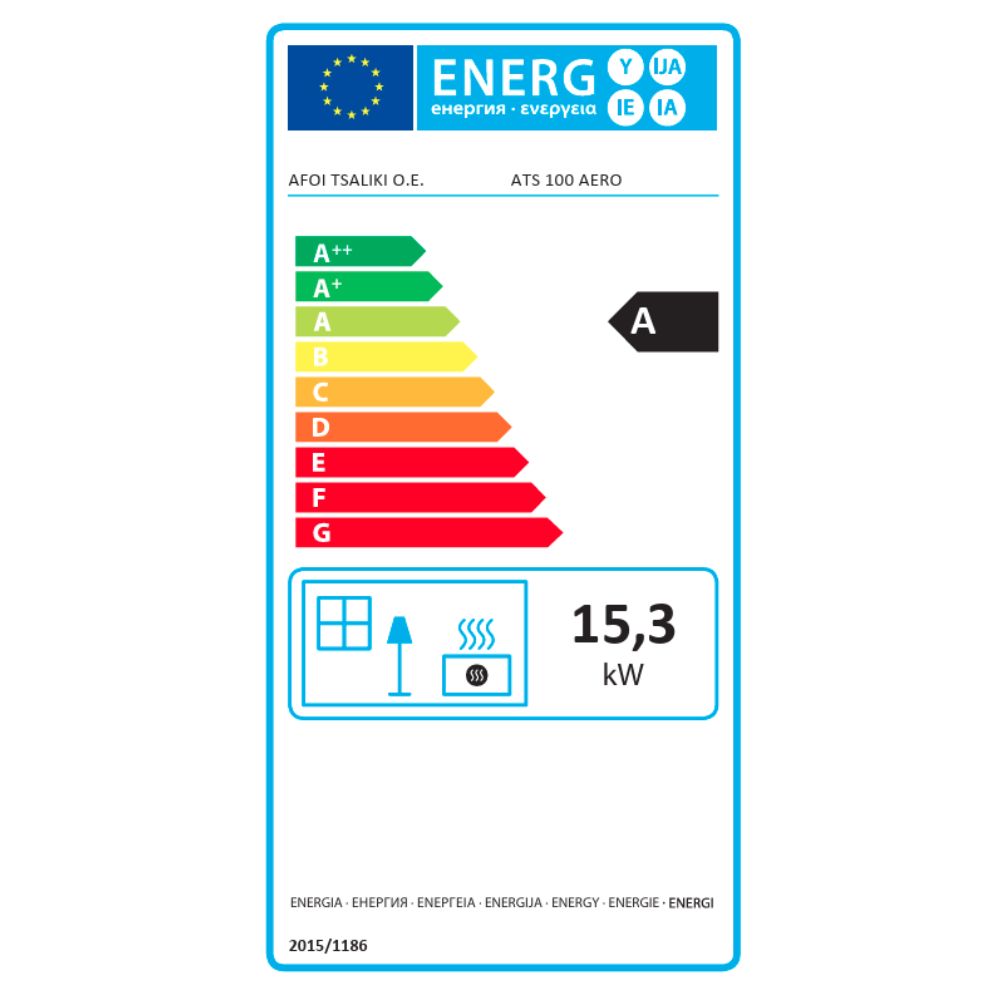 Ξυλόσομπα Velmora Fire ATS 100 AERO, 15.39kW | Σόμπες ξύλου | Ξυλόσομπες |