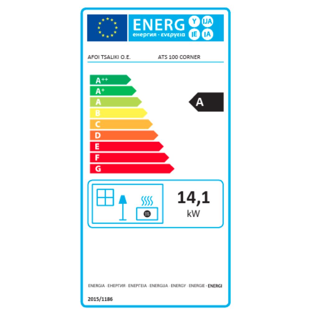 Ξυλόσομπα Velmora Fire ATS 100 CORNER, 14.11kW | Σόμπες ξύλου | Ξυλόσομπες |