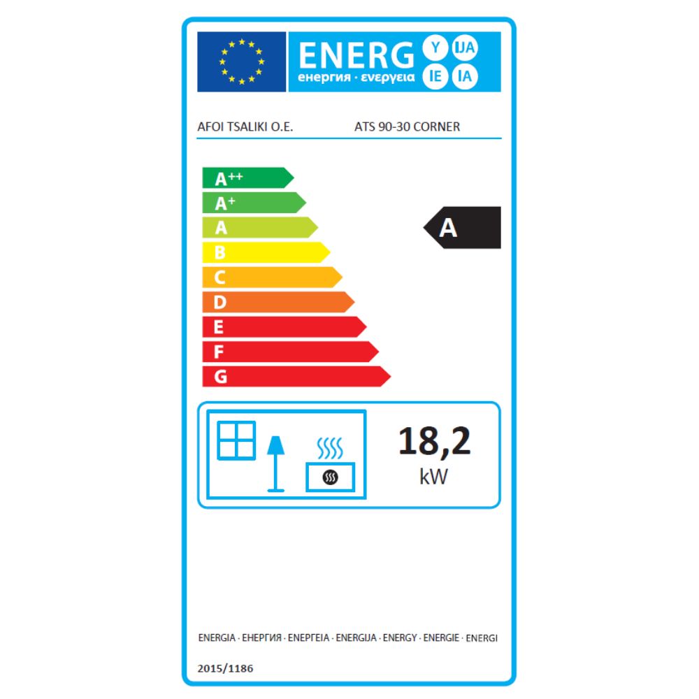 Ξυλόσομπα με φούρνο Velmora Fire ATS 90-30 CORNER, 18.25kW | Σόμπες ξύλου | Ξυλόσομπες |