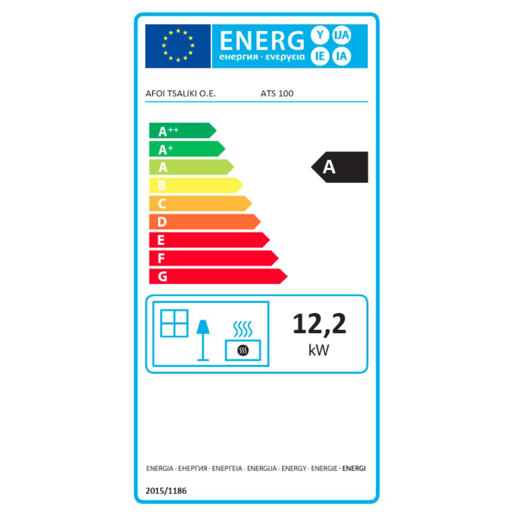 Ξυλόσομπα Velmora Fire ATS 100, 12.19kW | Σόμπες ξύλου | Ξυλόσομπες |
