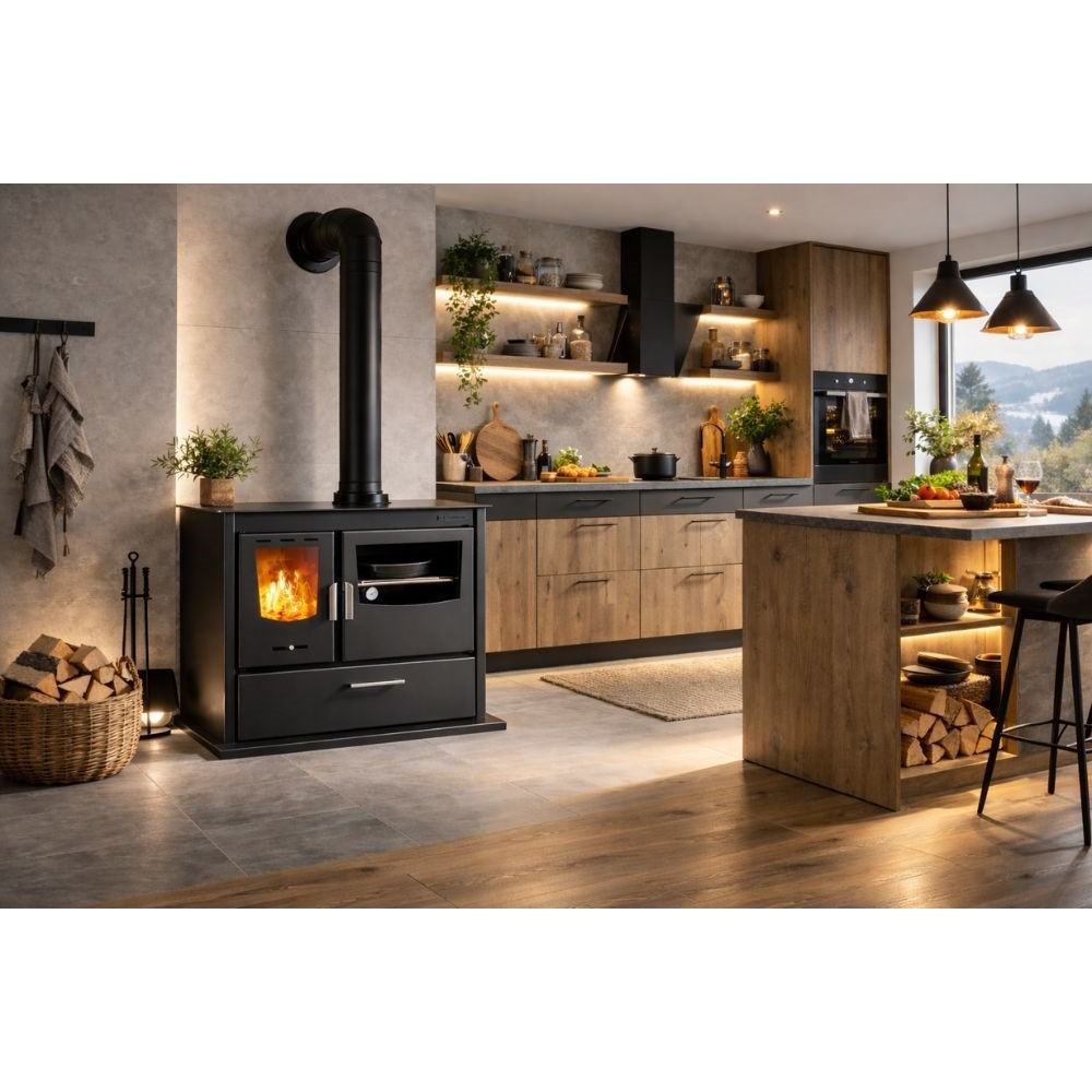 Ξυλόσομπα με φούρνο Velmora Fire ATS ΜΑSΙΝΑ PLUS 900, 12.15kW | Ξυλόσομπες με φούρνο | Ξυλόσομπες |