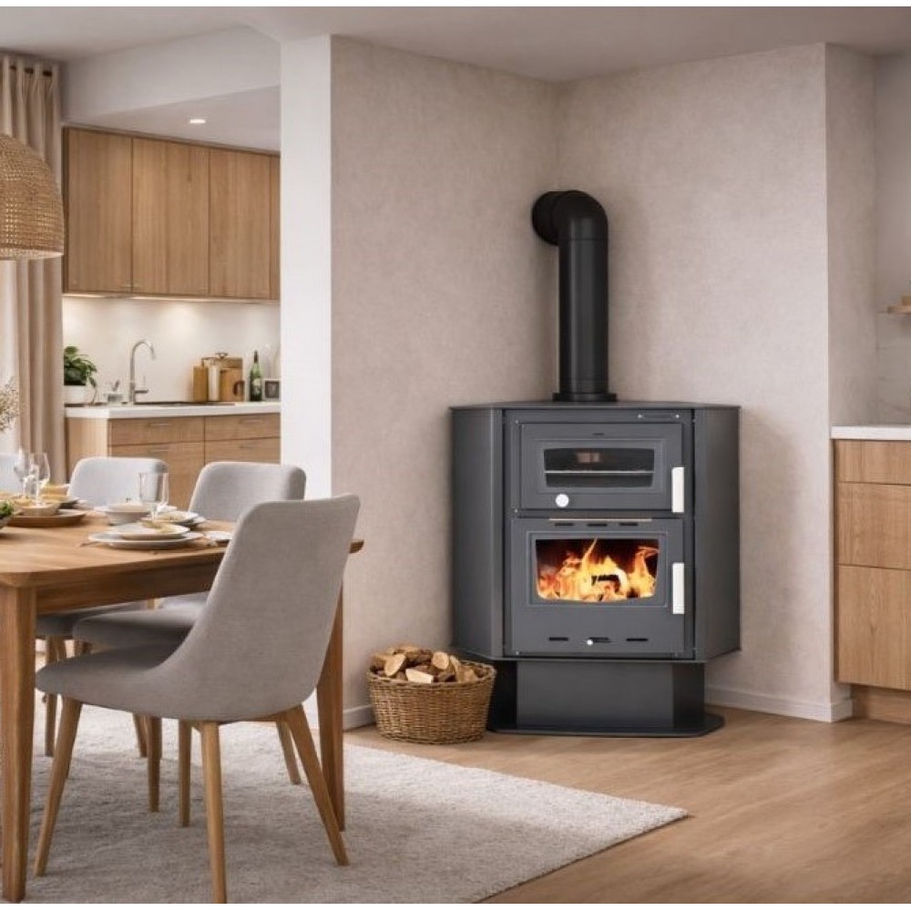Ξυλόσομπα με φούρνο Velmora Fire ATS 90-30 CORNER, 18.25kW | Σόμπες ξύλου | Ξυλόσομπες |