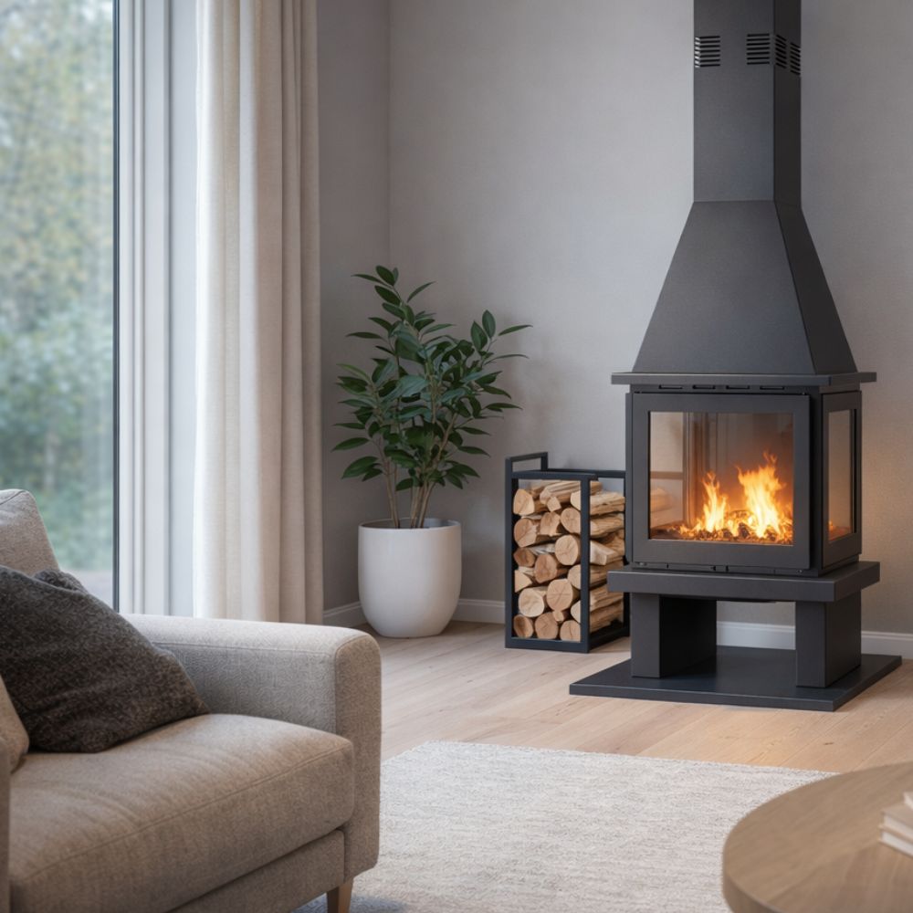 Ξυλόσομπα Balkan Energy FS 4 SIDE, 14.08kW | Σόμπες ξύλου | Ξυλόσομπες |