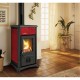 Ιταλική ξυλόσομπα  La Nordica Gemma Κόκκινη, 6.5kW | Σόμπες ξύλου | Ξυλόσομπες |