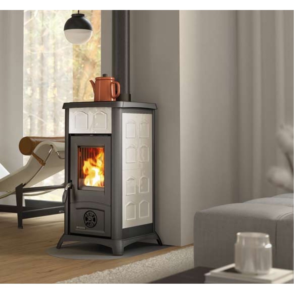 Ιταλική ξυλόσομπα La Nordica Gemma Λευκή, 6.5kW | Σόμπες ξύλου | Ξυλόσομπες |