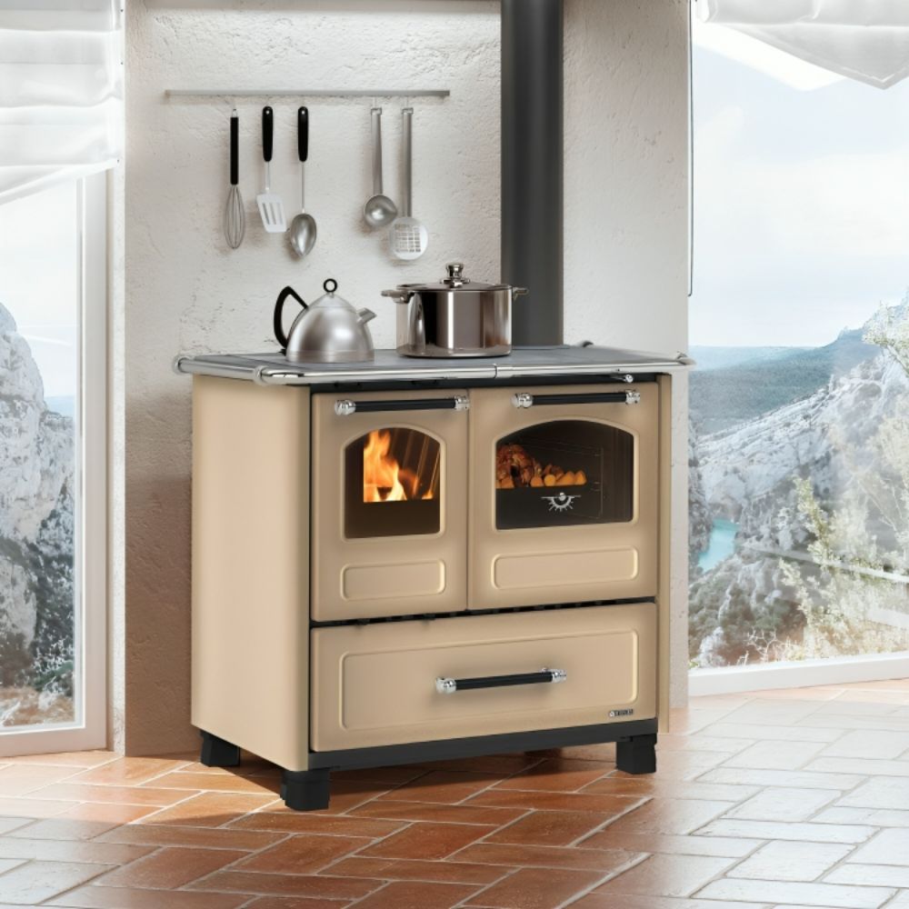 Ιταλική ξυλόσομπα κουζίνα La Nordica Family 4.5 Καφέ, 7.5kW | Ξυλόσομπες με φούρνο | Ξυλόσομπες |