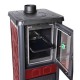 Ιταλική ξυλόσομπα με φούρνο La Nordica Gemma Forno κόκκινη, 7.3kW | Σόμπες ξύλου | Ξυλόσομπες |