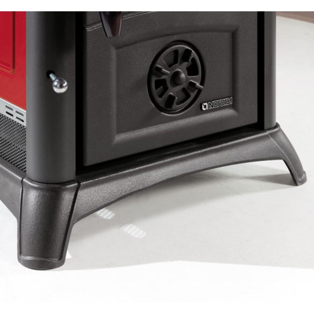 Ιταλική ξυλόσομπα με φούρνο La Nordica Gemma Forno κόκκινη, 7.3kW | Σόμπες ξύλου | Ξυλόσομπες |