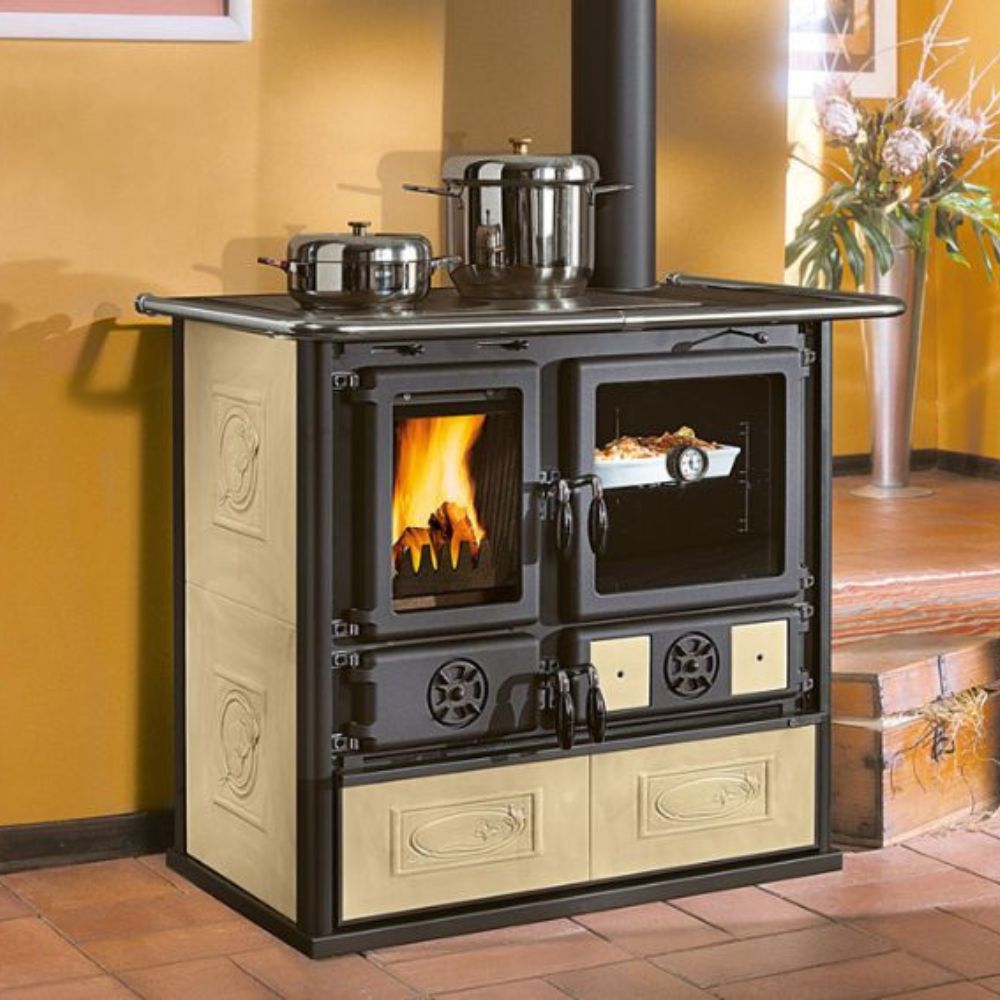 Ιταλική ξυλόσομπα κουζίνα La Nordica Rosa 5.0 εκρού, 8.8kW | Ξυλόσομπες με φούρνο | Ξυλόσομπες |