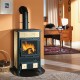 Ιταλική ξυλόσομπα La Nordica Rossella R1 μπεζ, 9kW | Σόμπες ξύλου | Ξυλόσομπες |