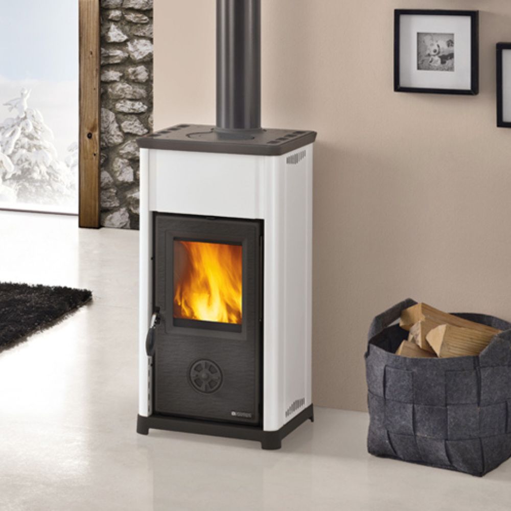 Ιταλική ξυλόσομπα La Nordica Τea λευκό, 7kW | Σόμπες ξύλου | Ξυλόσομπες |