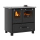 Ιταλική ξυλόσομπα κουζίνα La Nordica Family 4.5 μαύρο, 7.5kW | Ξυλόσομπες με φούρνο | Ξυλόσομπες |