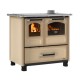 Ιταλική ξυλόσομπα κουζίνα La Nordica Family 4.5 Καφέ, 7.5kW | Ξυλόσομπες με φούρνο | Ξυλόσομπες |