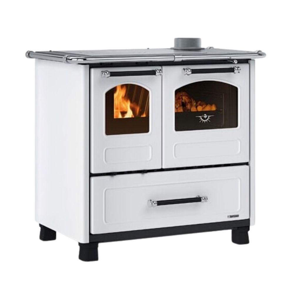 Ιταλική ξυλόσομπα κουζίνα La Nordica Family 4.5 λευκή, 7.5kW | Ξυλόσομπες με φούρνο | Ξυλόσομπες |