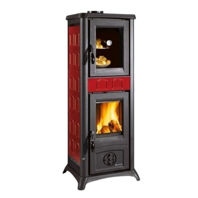 Ιταλική ξυλόσομπα με φούρνο La Nordica Gemma Forno κόκκινη, 7.3kW - Σύγκριση Προϊόντων
