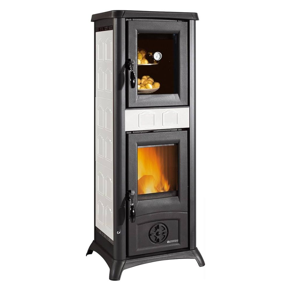 Ιταλική ξυλόσομπα La Nordica Gemma Forno λευκή, 7.3kW | Σόμπες ξύλου | Ξυλόσομπες |